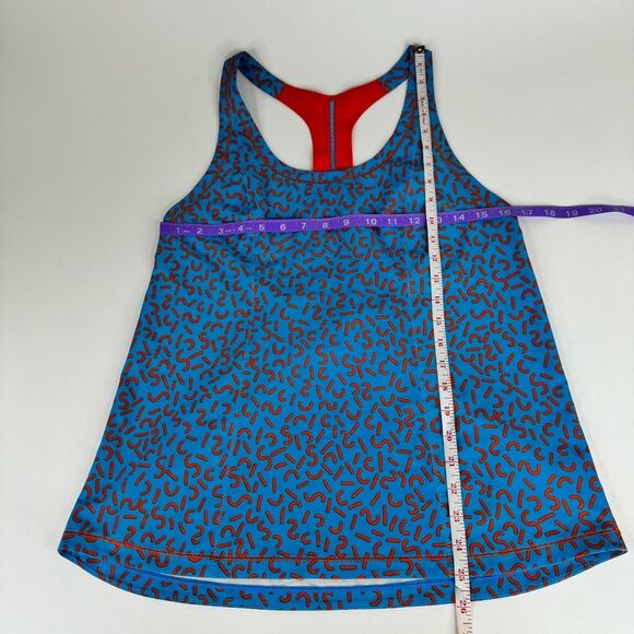 Lululemon Lightened Up Singlet Seawheeze Cheetos Blue and Orange Large w1k75s - Picture 8 of 10